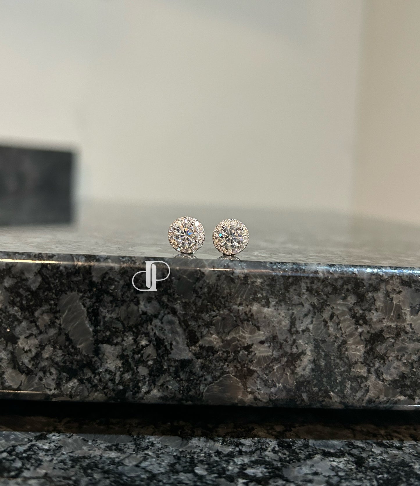 Bezeled 1ct Stud Earrings