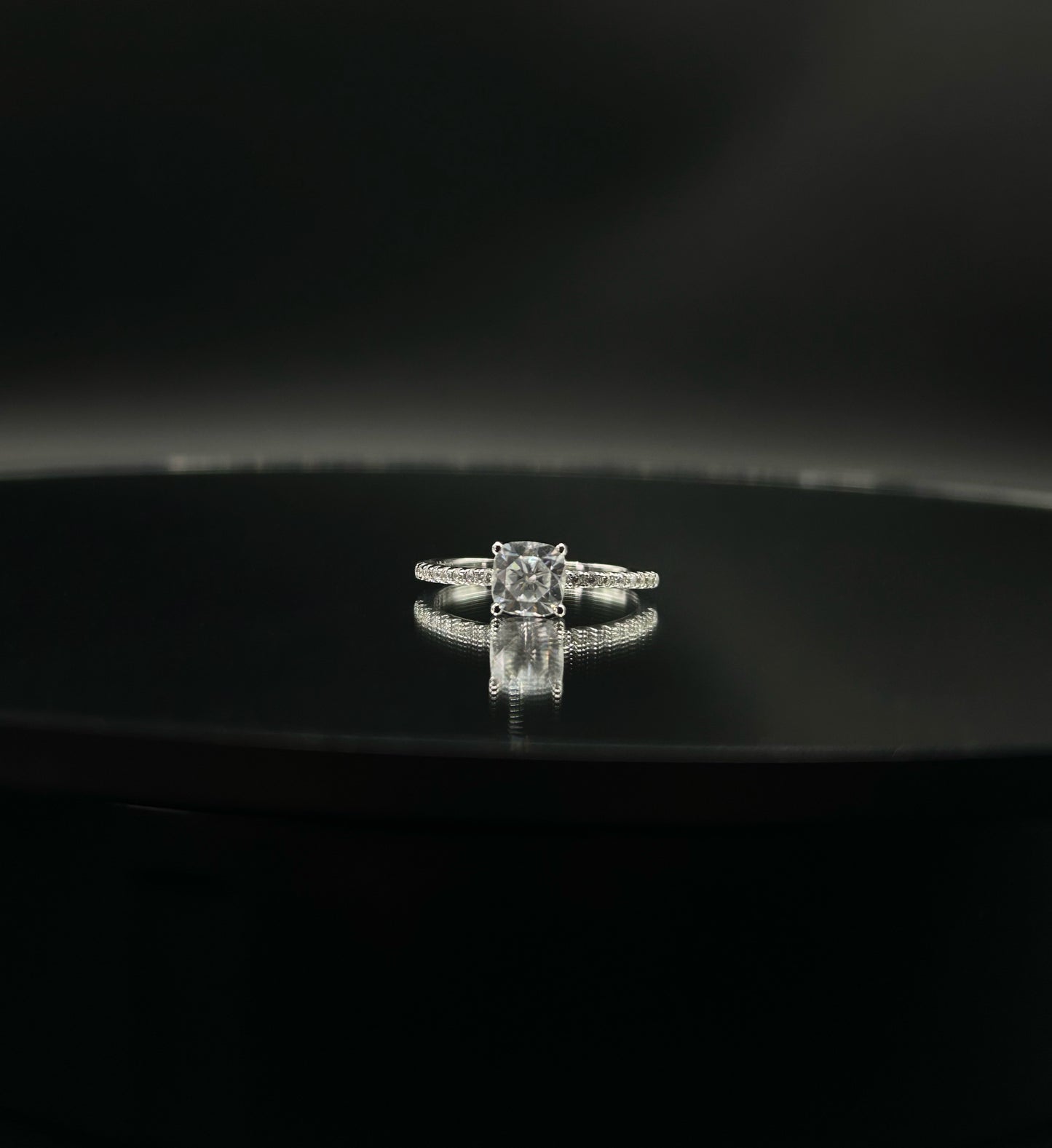 Square Cushion Cut Diamond Ring