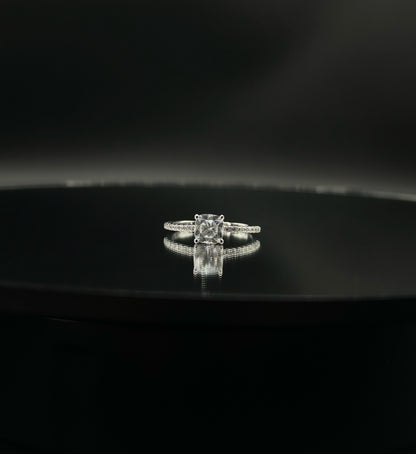 Square Cushion Cut Diamond Ring