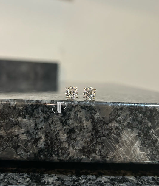 Solid Gold Stud Earrings